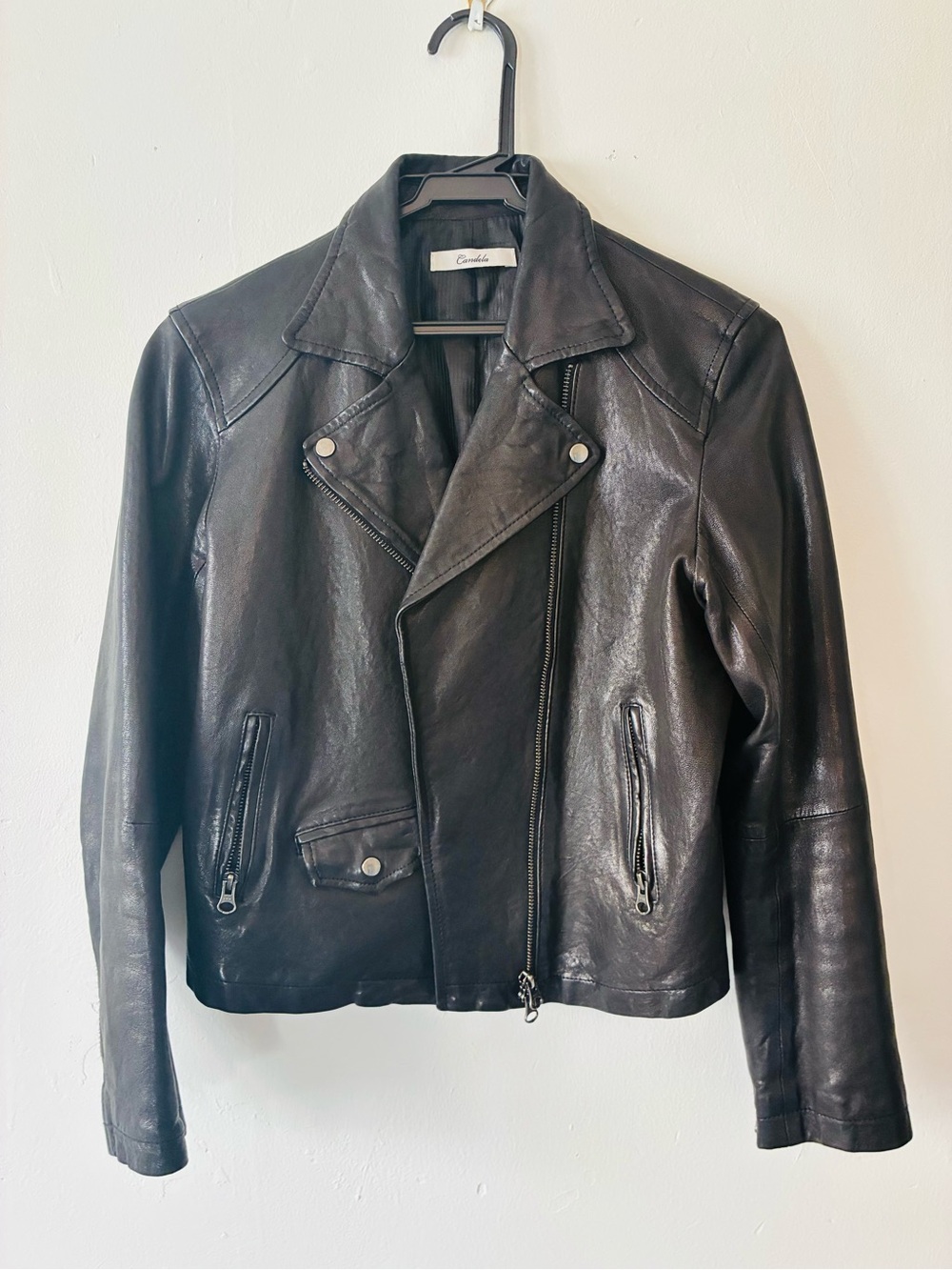 Candela Black Lamb Leather Jacket